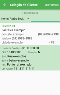 Imagem da tela do app